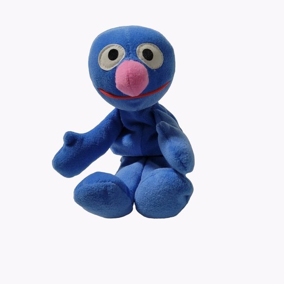 Tyco Toys Vintage 9s Sesame Street Grover 8 Inch Plush Blue Monster